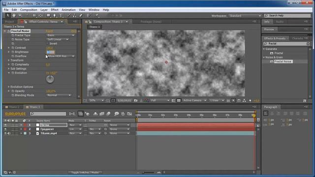 Старое кино в After Effects HD, Tutorial ADOBE AFTER EFFECT смотреть онлайн