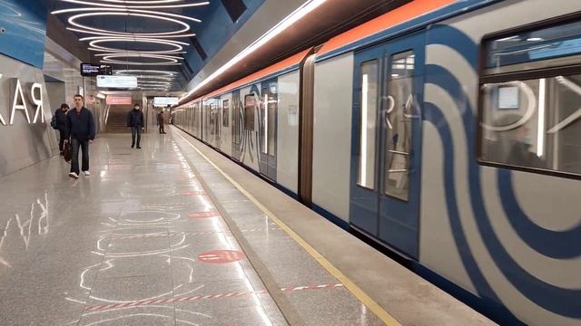 Электропоезд Москва-2019 на станции Окская смотреть онлайн