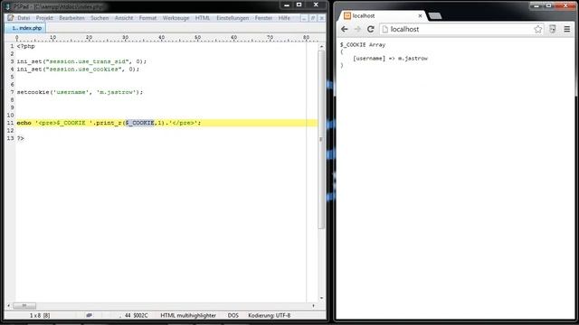 PHP Basics #24 Cookies & Session mit Cookie [deutsch] смотреть онлайн