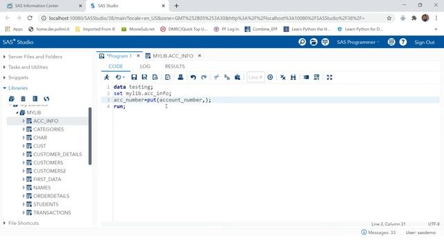 INPUT and PUT FUNCTIONS in SAS | CONVERTING DATA TYPE IN SAS USING INPUT & PUT FUNCTIONS смотреть онлайн