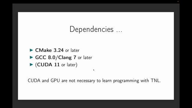 GPU Programming with TNL - Introduction and quick set up of TNL смотреть онлайн