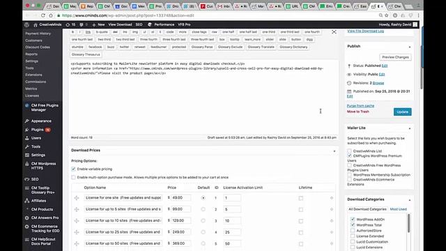 MailerLite Email Marketing WordPress Plugin for Easy Digital Download (EDD) by CreativeMinds смотреть онлайн