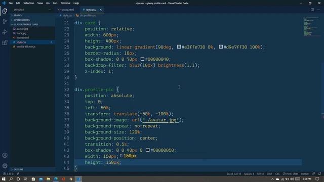 Glassy Profile Card | CSS | Vanilla Tilt смотреть онлайн