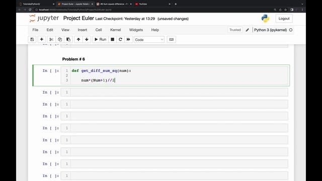 Project Euler Problem #6 смотреть онлайн