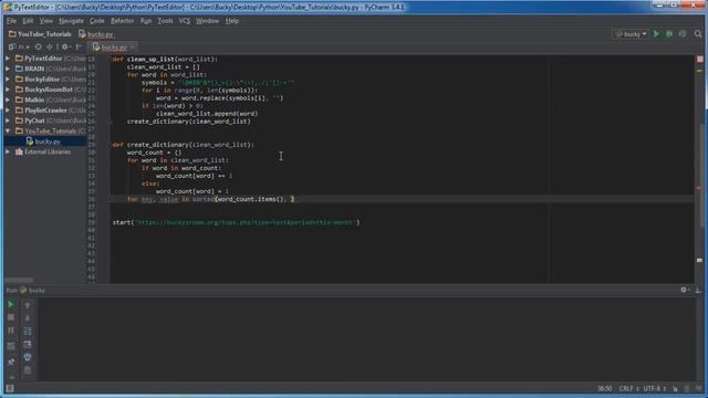 Python Programming Tutorial 37 Word Frequency Counter 3 3 YouTube смотреть онлайн
