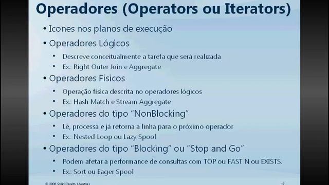 Operadores dos Planos de Execução - Parte 1 смотреть онлайн