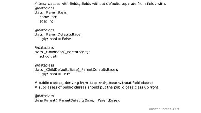 PYTHON : Class inheritance in Python 3.7 dataclasses смотреть онлайн