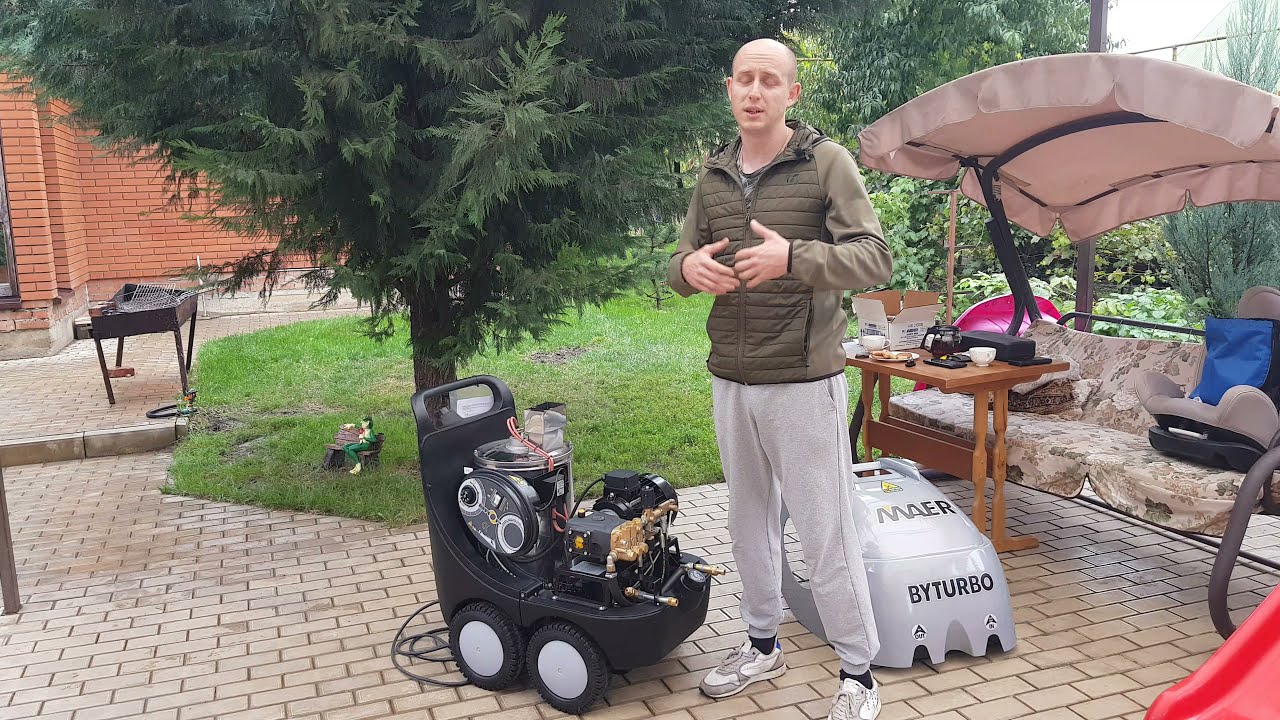 Мойка высокого давления с подогревом воды - АВД 200 бар смотреть онлайн