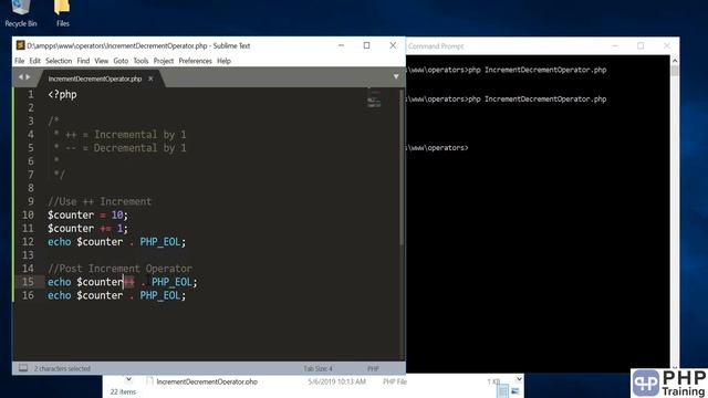 Increment Decrement Operators - understanding Increment and Decrement Operators in PHP смотреть онлайн