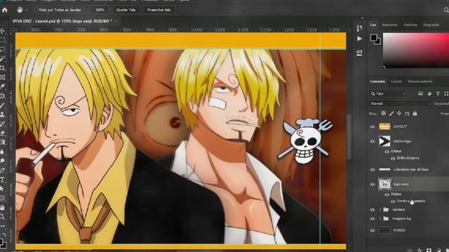 Speed Art #20. Banner do Sanji/Anime pelo PC (photoshop) - Ipoa dzn !!ONE PIECE!! смотреть онлайн