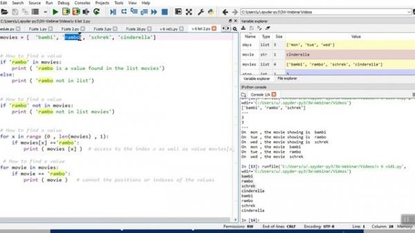 2020 Python Lists: Finding a Value in a List