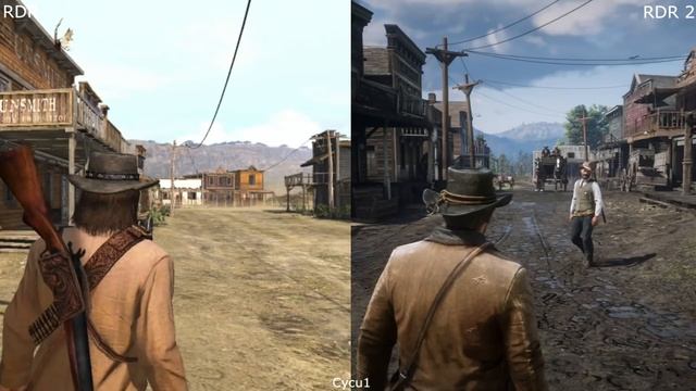 Red Dead Redemption vs Red Dead Redemption 2 PS3 vs PS4 Pro Early Graphics Comparison смотреть онлайн
