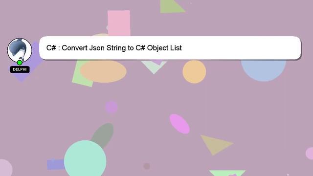 C# : Convert Json String to C# Object List смотреть онлайн