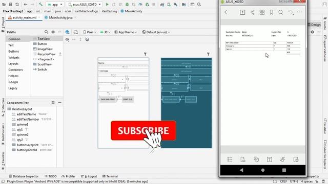 Create PDF from SQLite Database | itext android studio | billing app android studio | inventory app смотреть онлайн