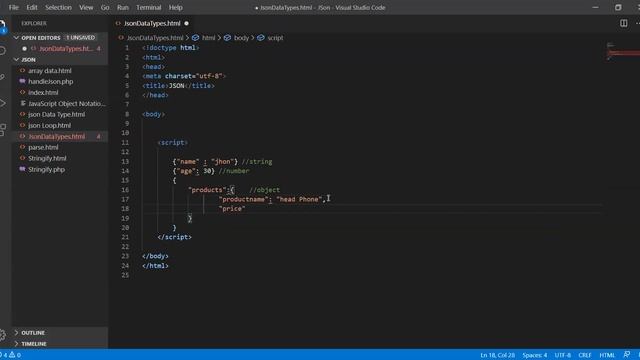 JSON Data Types Tutorial 1 in Hindi/Urdu смотреть онлайн