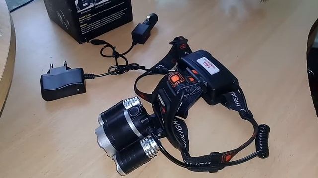 Налобный фонарь High Power Headlamp 3xT6 смотреть онлайн