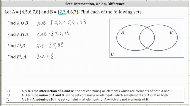 Determine the Union, Intersection, and Difference of Two Set Given as Lists смотреть онлайн