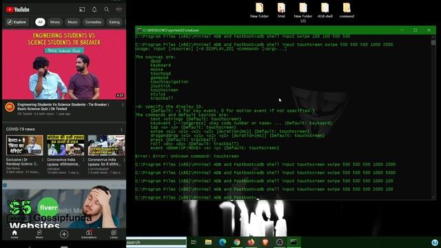 How to swipe and mirror screen using ADB- Advance ADB Command смотреть онлайн