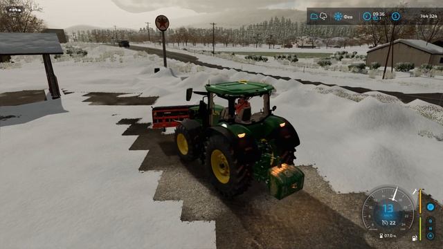 FS 22 - Чищу снег трактором. Продаю солому на 50 тысяч - Фермер в Элк - Маунтин Вайоминг # 11 смотреть онлайн