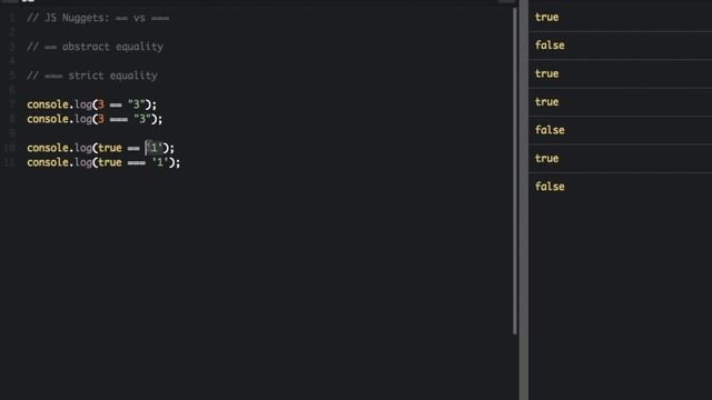 == vs === - Beau teaches JavaScript смотреть онлайн