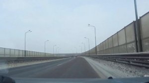 Дорога по новому мосту через Волгу в Ярославле 2021г
