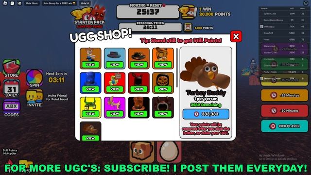 How To Get Turkey Buddy in UGC Don't Move (ROBLOX FREE LIMITED UGC ITEMS) смотреть онлайн