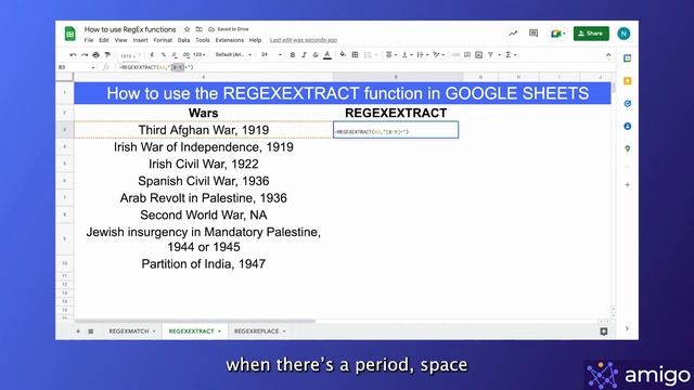 How to use REGEXEXTRACT function in GOOGLE SHEETS to extract numbers from a dataset || Easy Tutoria смотреть онлайн