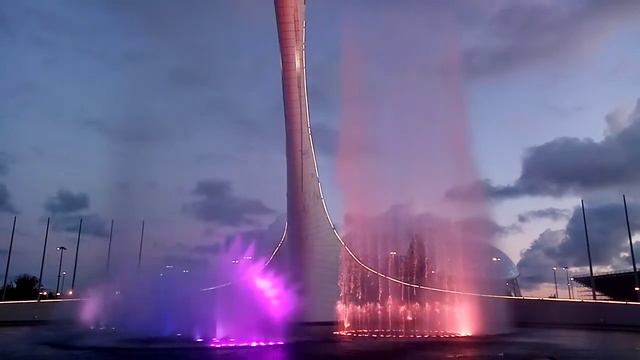 Сочи. Поющий фонтан у олимпийского огня смотреть онлайн