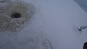 Ловля Крупного окуня на балансир зимой на Волге.