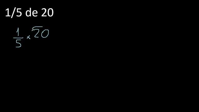 1/5 de 20 , fraccion de un numero , parte de un numero смотреть онлайн