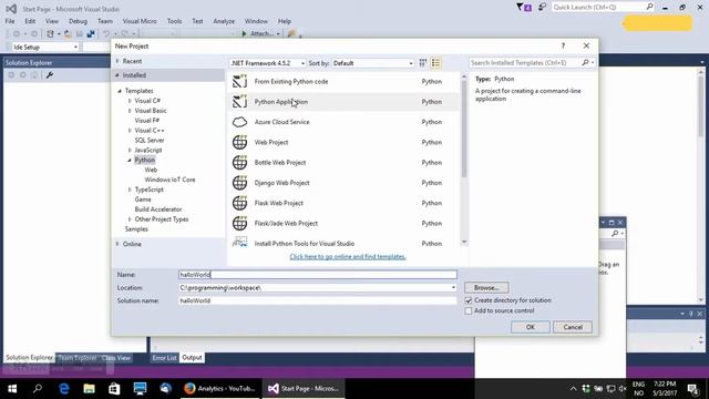 Visual Studio 2015 Python project tutorial, Windows 10 смотреть онлайн