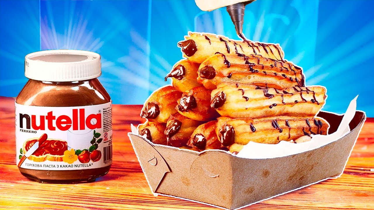 ПОВТОРЯЕМ НЕВЕРОЯТНУЮ УЛИЧНУЮ ЕДУ СО ВСЕГО МИРА 4 ЧУРРОС С НУТЕЛЛОЙ ФАЛАФЕЛЬ КРОШКА КАРТОШКА смотреть онлайн