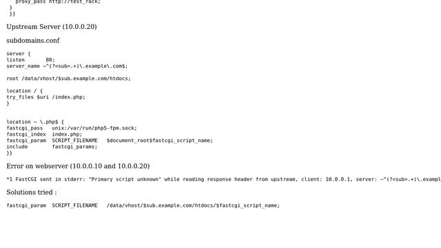 Nginx Load Balancer having two load balanced nginx+php-fpm (Primary script unknown) error смотреть онлайн