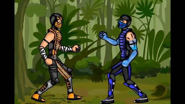 Scorpion VS Sub Zero (Mortal Kombat) - Drawing cartoons 2 смотреть онлайн