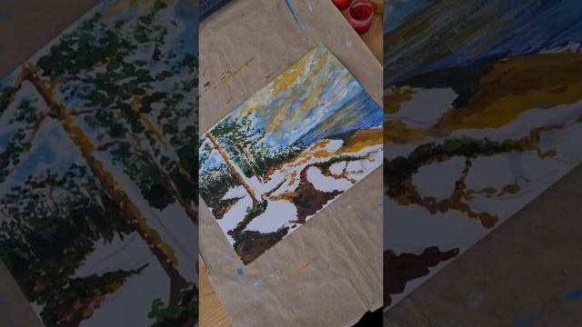 ?Рисуем вместе берег Онежского озера в Карелии. Рисование поэтапно. Drawing for Beginners смотреть онлайн