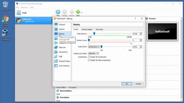 Oracle VM VirtualBox - How to Increase Video Memory Size