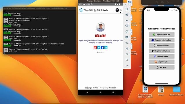 [React-Native] - Demo Login Facebook vs Google using Firebase смотреть онлайн