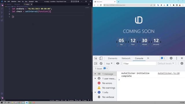 Simple Countdown Timer with JavaScript смотреть онлайн
