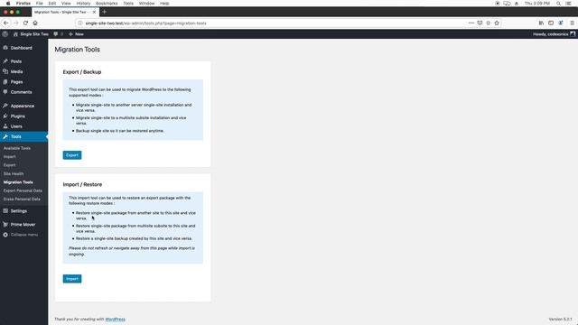 Prime Mover: Moving WordPress Single-Site to Another Single Site смотреть онлайн