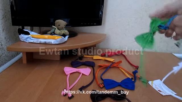 Бантики на шею 10 штук 10 разных цветов Посылка из китая смотреть онлайн