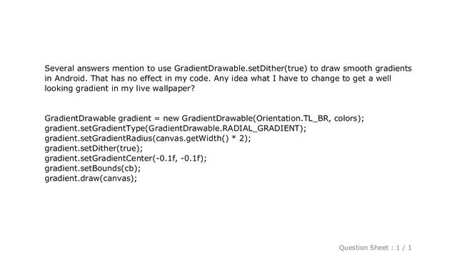Android : How to draw a smooth/dithered gradient on a canvas in Android смотреть онлайн