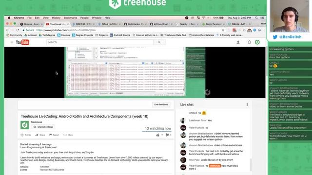 Treehouse LiveCoding: Android Kotlin and Architecture Components (week 10) смотреть онлайн