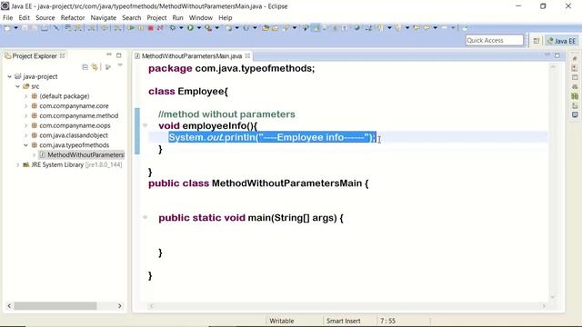 Method without Parameters in Java || Explanation in Telugu смотреть онлайн