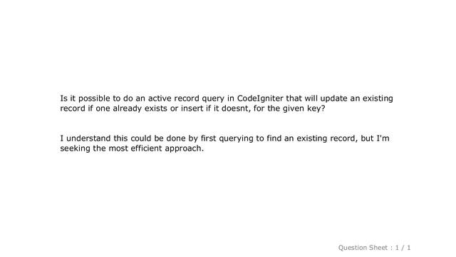 MySQL : CodeIgniter- active record insert if new or update on duplicate смотреть онлайн