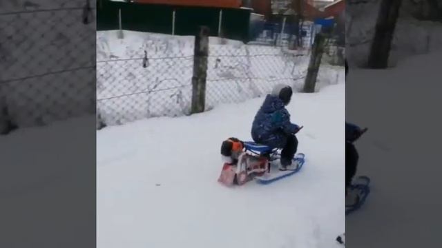 Детский снегокат с мотором смотреть онлайн