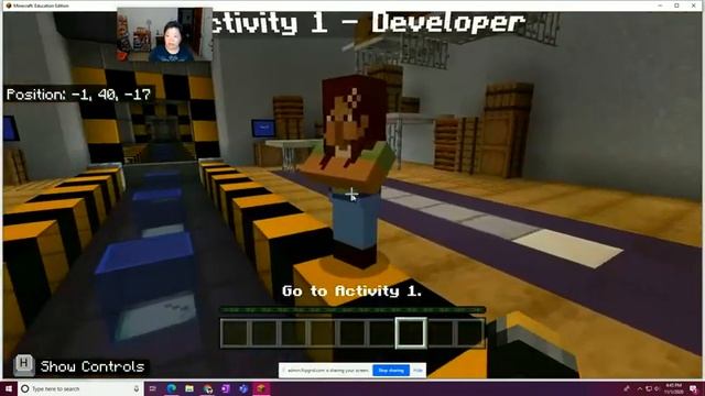 Minecraft EE- Python Walkthrough, Lesson 5- Loops Code the Agent, Activity 1, Tasks 1 & 2 смотреть онлайн