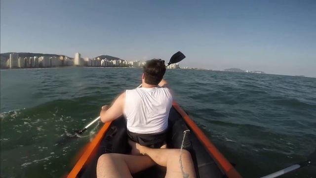 Testando Caiaque Inflável Bestway Hydro Force Ventura - Praia das Astúrias - Guarujá смотреть онлайн