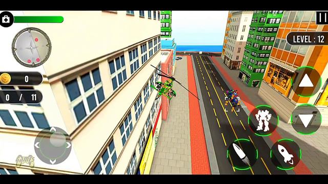 Helicopter Robot Transform War: Robot Helicopter Action Game #2 - Android Gameplay смотреть онлайн