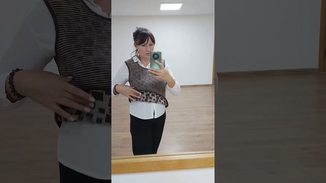 Жилет двухфонтурным жаккардом/дфж/машинное вязание смотреть онлайн