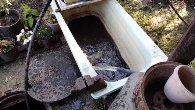 Насос для колодца ч.2. Мотопомпа своими руками. Триммер с помпой от ВАЗ классика. смотреть онлайн